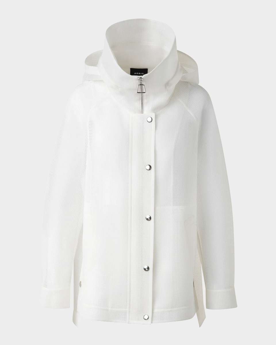 Palina Double Layer Techno Grid Parka